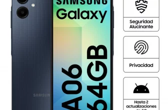 Celular 4G Samsung A06 6.7″ 4GB 64GB, Carsa